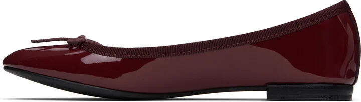 Repetto SSENSE Exclusive Burgundy Cendrillon Ballerina Flats - Image 3