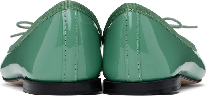 Repetto SSENSE Exclusive Green Cendrillon Ballerina Flats - Image 2