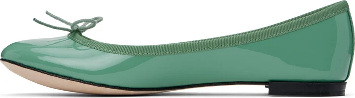 Repetto SSENSE Exclusive Green Cendrillon Ballerina Flats - Image 3