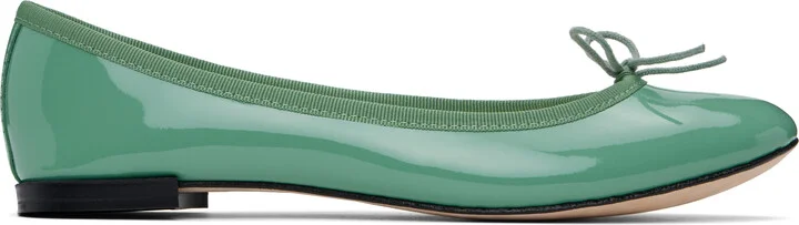 Repetto SSENSE Exclusive Green Cendrillon Ballerina Flats