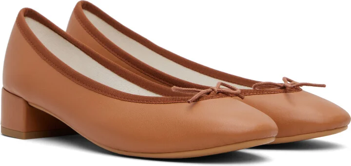 Repetto Tan Camille Rubber Sole Heels - Image 4