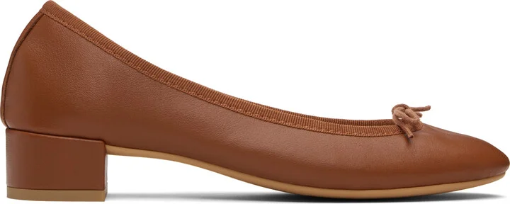Repetto Tan Camille Rubber-Sole Heels