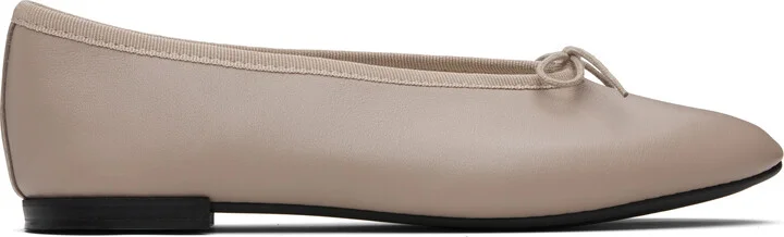 Repetto Taupe Lilouh Almond Toe Ballerina Flats