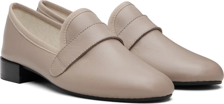 Repetto Taupe Michael Rubber-Sole Loafers - Image 4