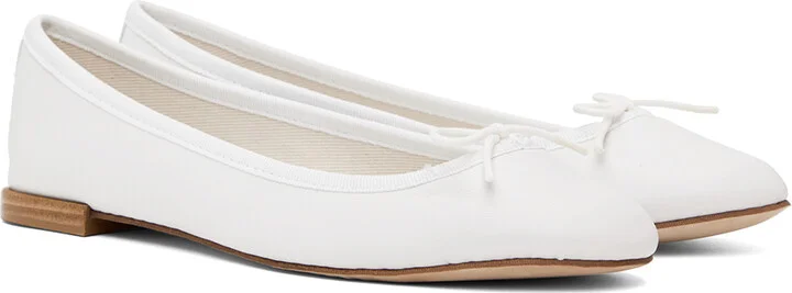 Repetto White Cendrillon Ballerina Flats - Image 4