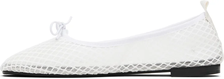 Repetto White Garance Square Toe Ballerina Flats - Image 3