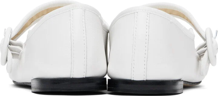 Repetto White Georgia Square-Toe Mary Jane Ballerina Flats - Image 2