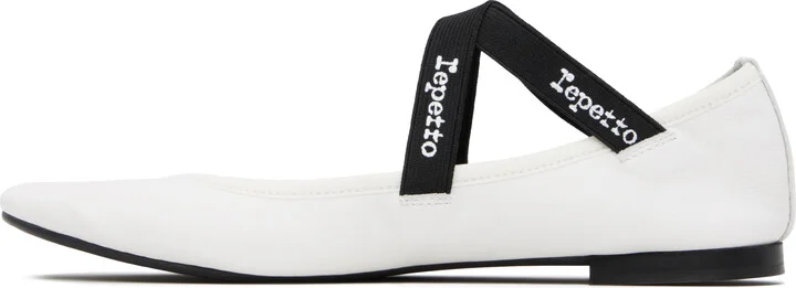 Repetto White Joana Mary Jane Ballerina Flats - Image 3