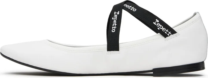 Repetto White Joana Mary Jane Ballerina Flats - Image 3