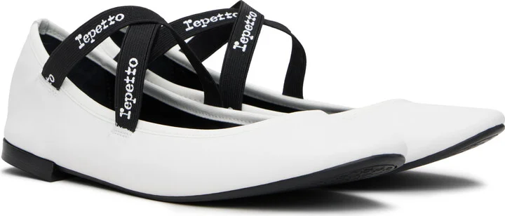 Repetto White Joana Mary Jane Ballerina Flats - Image 4