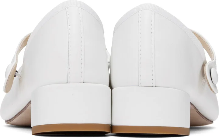 Repetto White Rose Mary Jane Heels - Image 2