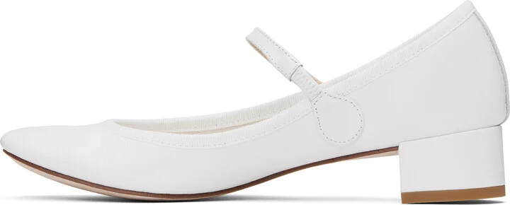 Repetto White Rose Mary Jane Heels - Image 3