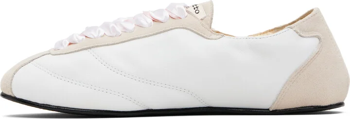 Repetto White Silk Tennis Sneakers - Image 3