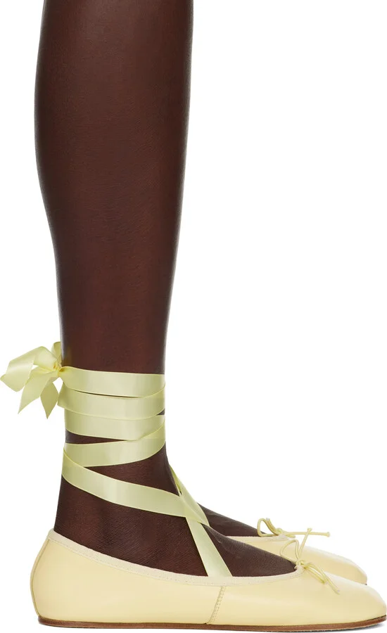Repetto Yellow Sophia Ballerina Flats