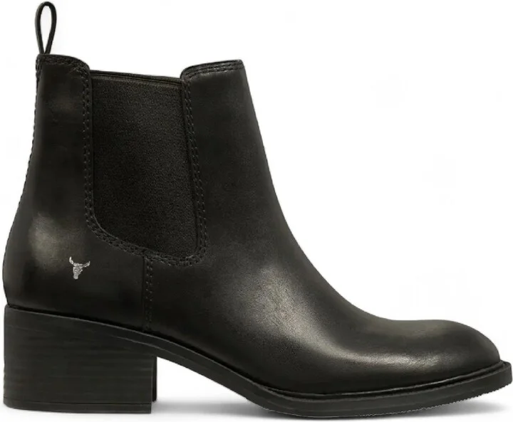 Replace - Women's Black Leather Chelsea Boots