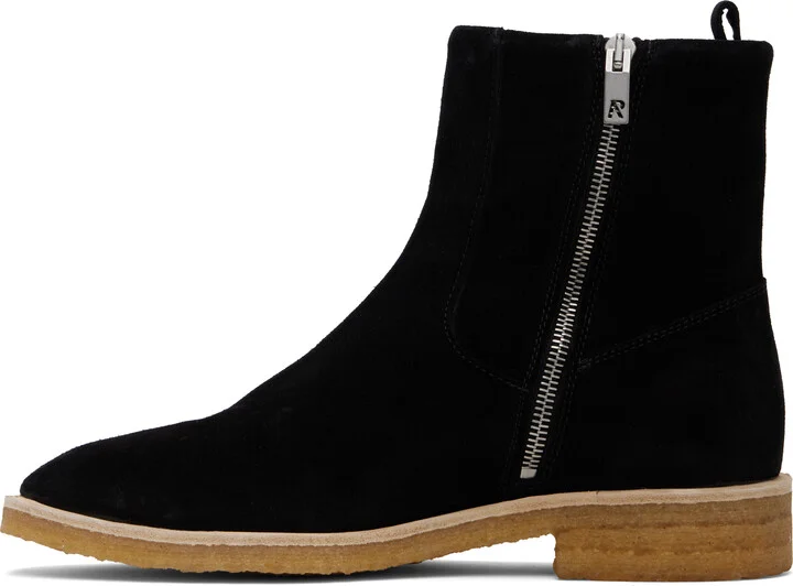 Represent Black Crepe Chelsea Boots - Image 3