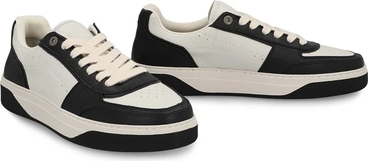 Represent Initial Leather Low-Top Sneakers - Image 3