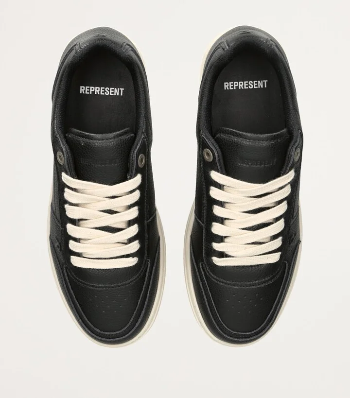 Represent Tumbled Leather Initial Sneakers - Image 4