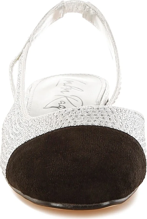 Rerita Rhinestone Embellished Slingback Flat - Image 3