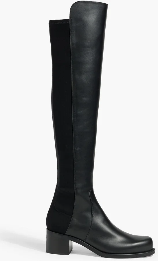 Reserve Bold microstretch and leather over-the-knee boots