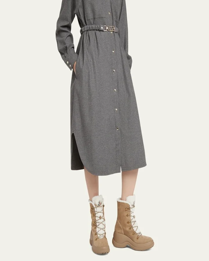 Resile Suede Faux Fur Ranger Boots - Image 2