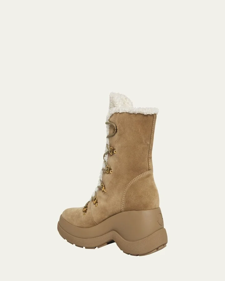 Resile Suede Faux Fur Ranger Boots - Image 4