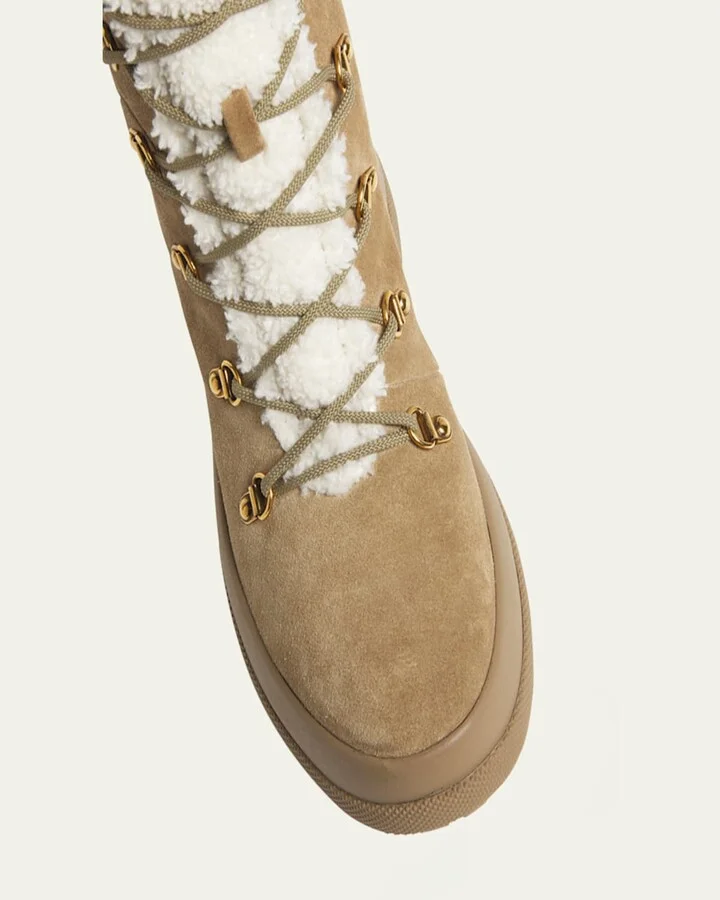 Resile Suede Faux Fur Ranger Boots - Image 5