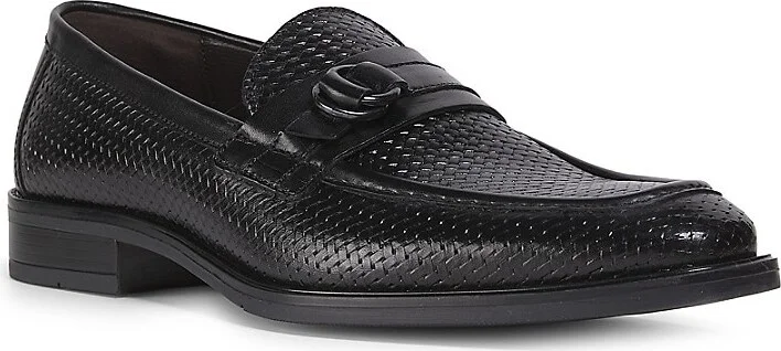Respin Textured Leather Penny Loafers - Image 2