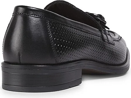 Respin Textured Leather Penny Loafers - Image 3