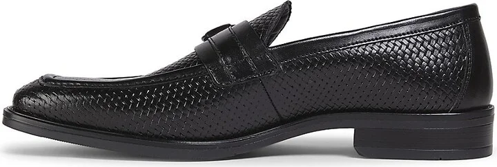 Respin Textured Leather Penny Loafers - Image 4