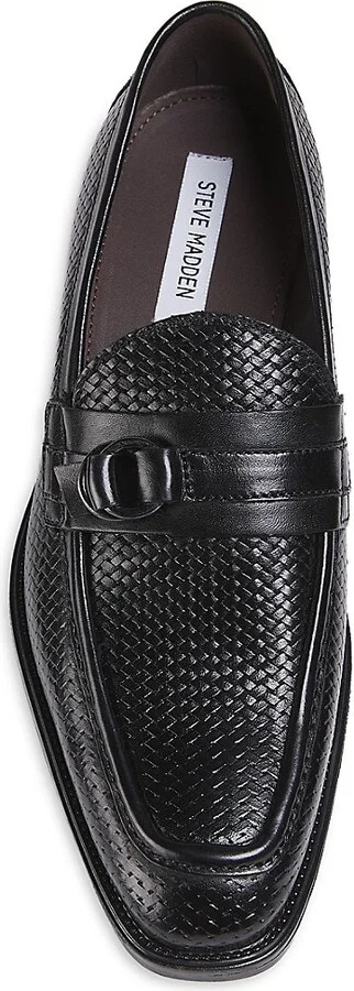 Respin Textured Leather Penny Loafers - Image 5