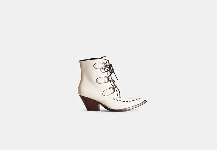 Restored Lace Up Chain Bootie