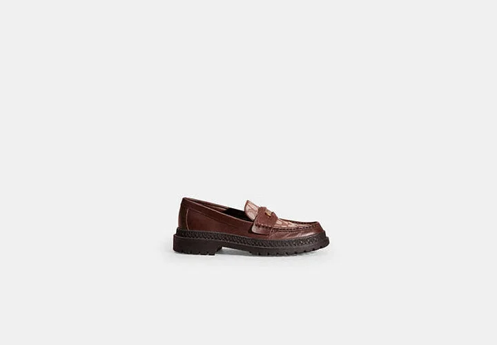 Restored Loafer With Signature Jacquard And Signature Coin