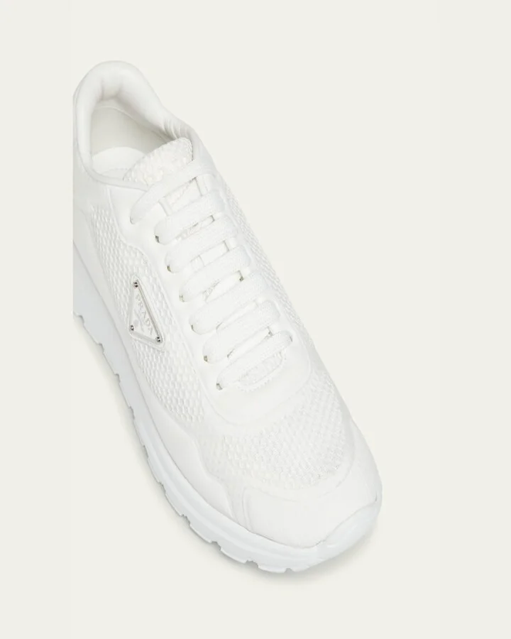 Rete Net Leather Lace-Up Sneakers - Image 6