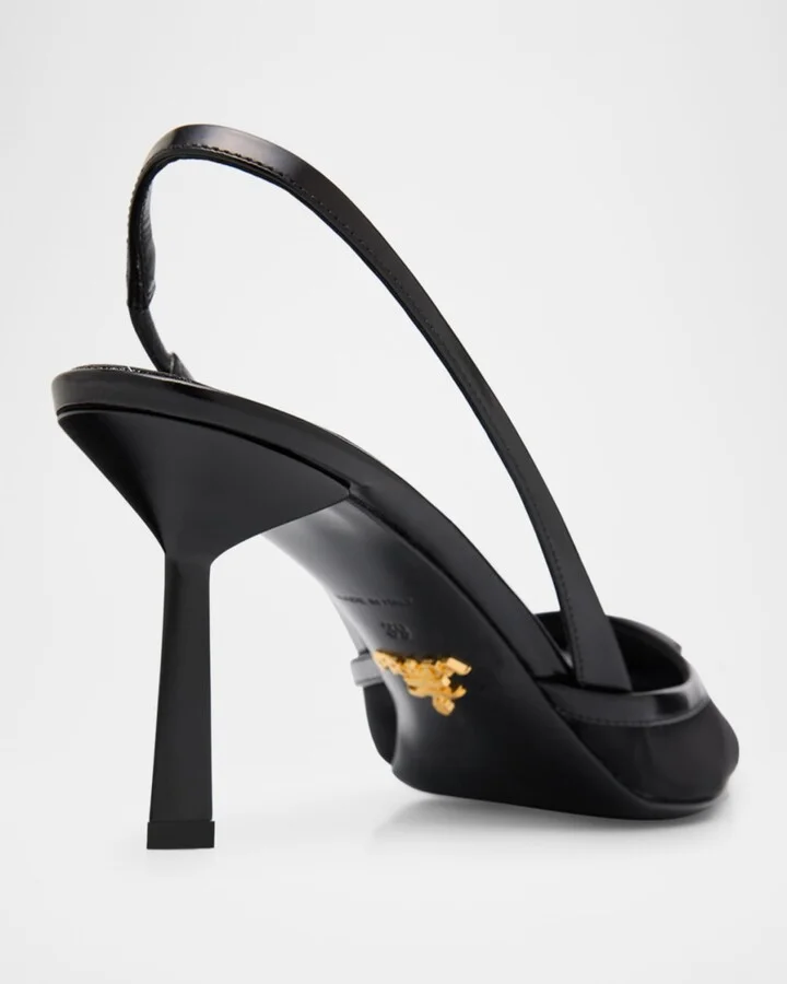 Rete Nylon Mesh Slingback Pumps - Image 3