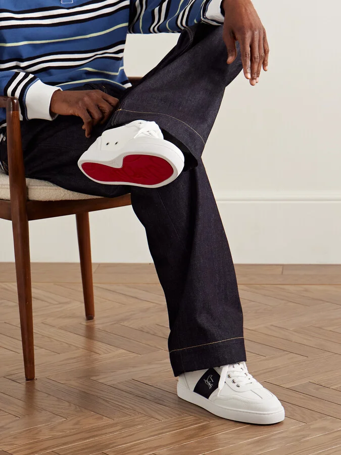 Retero Full-Grain Leather-Trimmed Canvas Sneakers - Image 2