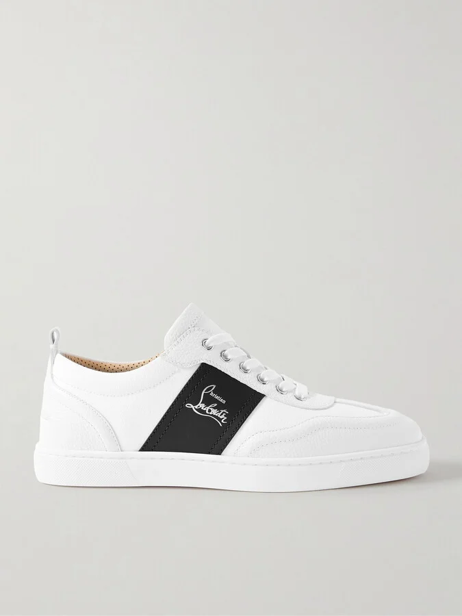 Retero Full-Grain Leather-Trimmed Canvas Sneakers