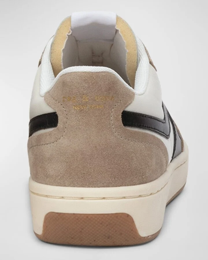 Retro Colorblock Low-Top Court Sneakers - Image 2