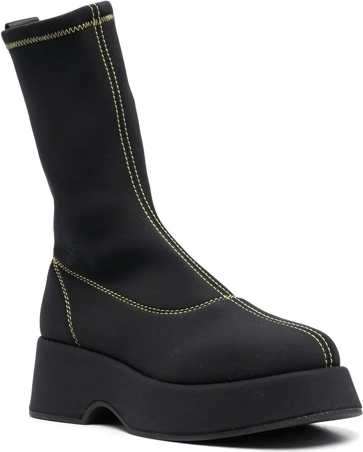 Retro Flatform ankle boots - Image 2