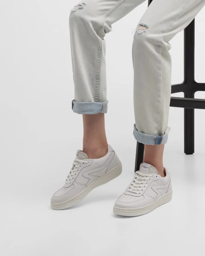 Retro Leather Court Sneakers - Image 2