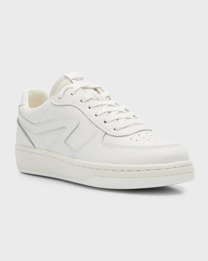 Retro Leather Court Sneakers - Image 3