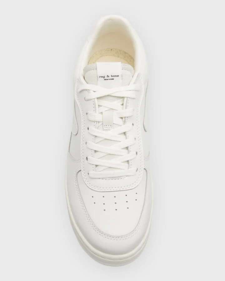Retro Leather Court Sneakers - Image 4