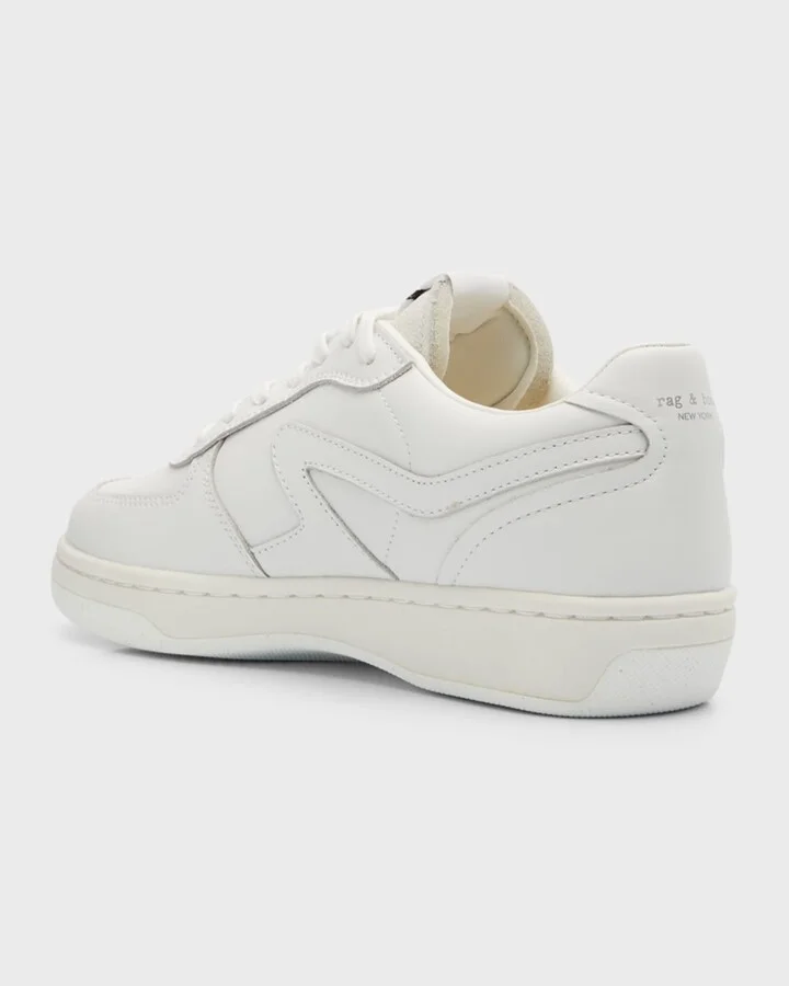 Retro Leather Court Sneakers - Image 5