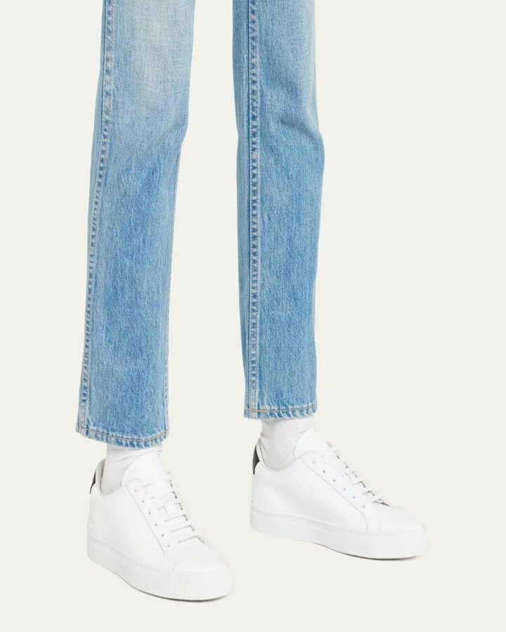 Retro Leather Low-Top Sneakers - Image 2
