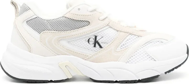 Retro logo-print sneakers