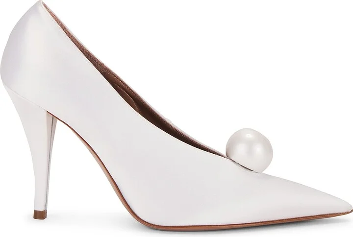 retrofete Corinna Satin Heel in White