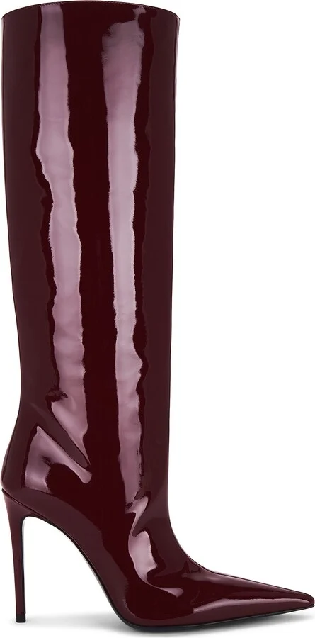 retrofete Lyra Leather Boot in Burgundy