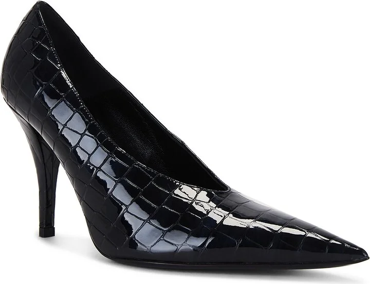 retrofete Maureen Leather Pump in Navy - Image 2