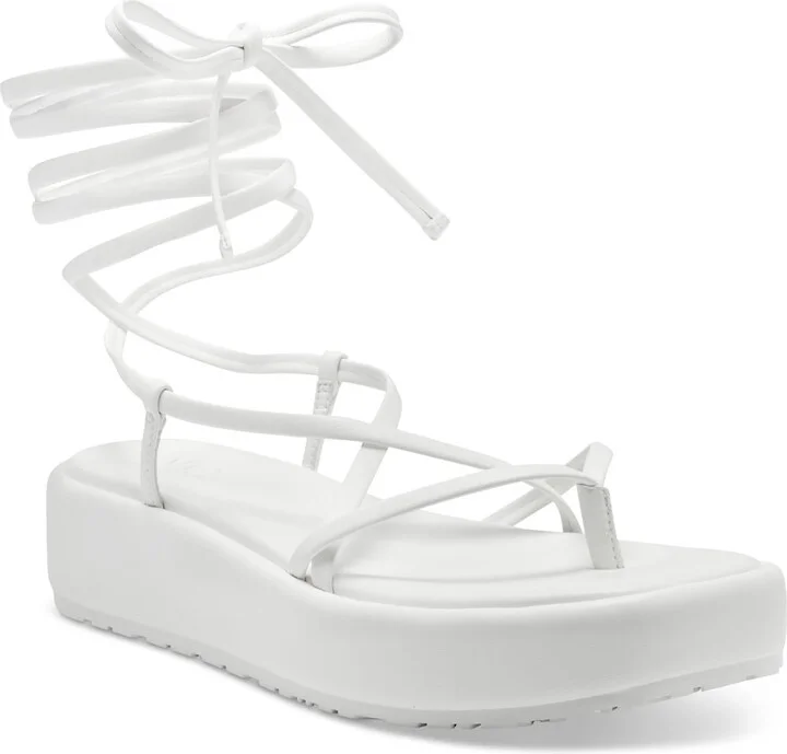 Rexile Womens Thong Strappy Flatform Sandals