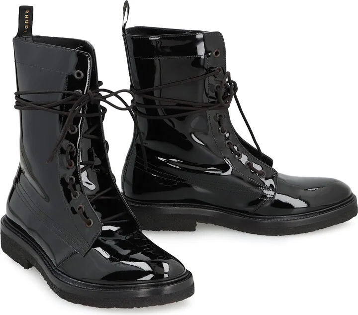 Rhanger Leather Combat Boots - Image 3